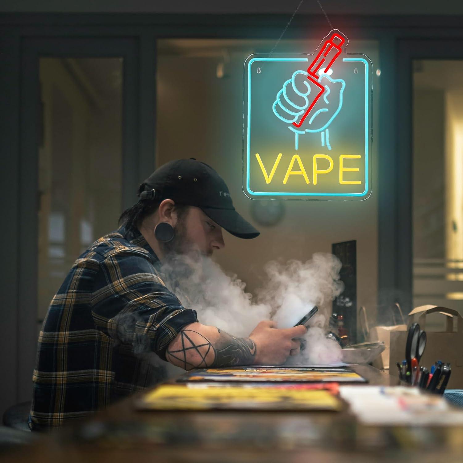 لافتة نيون VAPE مع إضاءة LED ق - مراجعة Vaping Store وسعره
