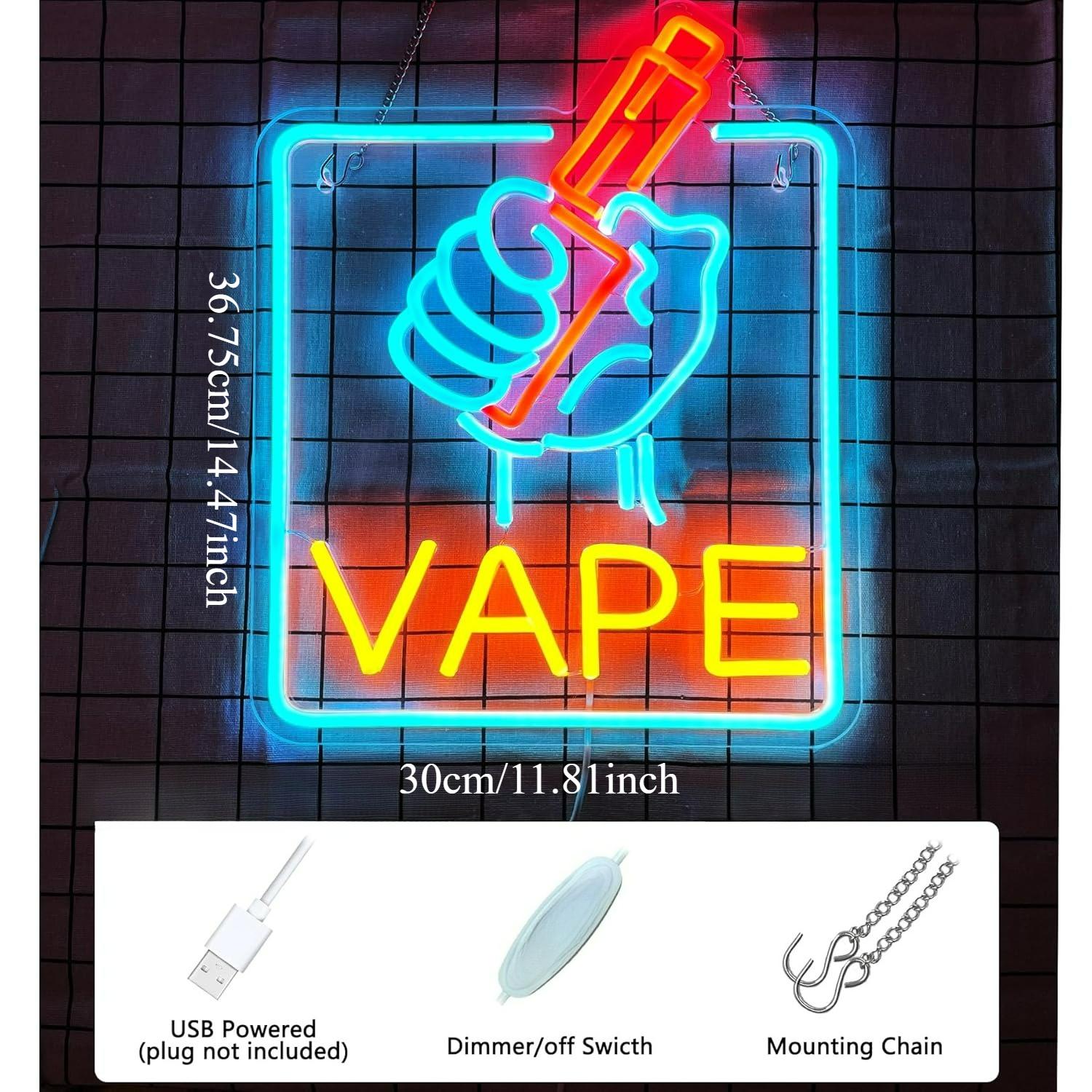 لافتة نيون VAPE مع إضاءة LED ق - مراجعة Vaping Store وسعره